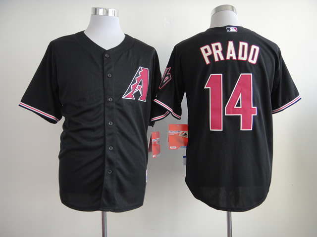 Men Arizona Diamondback #14 Prado Black MLB Jerseys->arizona diamondback->MLB Jersey